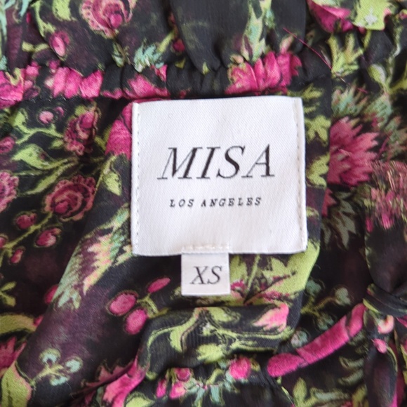 MISA Los Angeles Floral Flowy Flare Sleeve Blouse - Picture 5 of 13